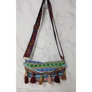 Boho Bag with Tassles & Adjustable Shoulder Strap - NEW